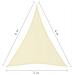 Parasole a Vela Oxford Triangolare 5x6x6 m Crema - Foto miniatura 6