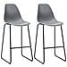 Sedie Da Bar 2 Pz Grigie In Plastica - Foto miniatura 8