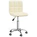 Sedia Girevole Da Ufficio Crema In Tessuto - Foto miniatura 1