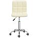 Sedia Girevole Da Ufficio Crema In Tessuto - Foto miniatura 3