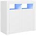 Credenza con Luci LED Bianca 80x35x75 cm - Foto miniatura 1