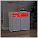 Credenza con Luci LED Bianca 80x35x75 cm - Foto miniatura 3