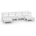 Set Divani Da Giardino 6 Pz Bianco In Legno Massello Di Pino - Foto miniatura 2