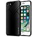 Custodia Compatibile Con Apple Iphone 7 / 7s / 8 / Se 2020 - Ottica A Strisce In Opale Nero - Coperchio Protettivo In Vetro Temperato E Silicone Tpu - Foto miniatura 1