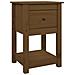 Comodino Miele 40x35x61,5 Cm In Legno Massello Di Pino - Foto miniatura 2