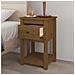 Comodino Miele 40x35x61,5 Cm In Legno Massello Di Pino - Foto miniatura 3
