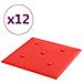 Pannelli Murali 12 Pz Rossi 30x30 Cm Similpelle 1,08 M - Foto miniatura 2