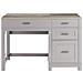 Carver Scrivania Per Computer Con Alzata In Mdf Grigio - Foto miniatura 2