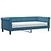 Divano Letto Con Materasso Blu 90x200 Cm In Velluto - Foto miniatura 1