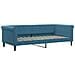 Divano Letto Con Materasso Blu 90x200 Cm In Velluto - Foto miniatura 5