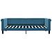 Divano Letto Con Materasso Blu 90x200 Cm In Velluto - Foto miniatura 6