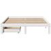 Giroletto con Cassetti Bianco 135x190 cm Legno Massello di Pino - Foto miniatura 4
