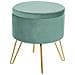 Pouf Contenitore Silas Velluto Verde Menta - Foto miniatura 2