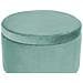 Pouf Contenitore Silas Velluto Verde Menta - Foto miniatura 4