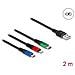 Delock Cavo Di Ricarica Usb 3 In 1 Da Tipo A A Lightning / Micro Usb / Usb Tipo C 2 M 3 Colori - Foto miniatura 1