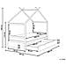Letto Per Bambini Casa Legno Di Pino Orgeval 90 X 200 Cm Con Contenitore Bianco - Foto miniatura 6