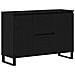 Credenza Nero Rovere 104x35x70 cm Legno Ingegnerizzato - Foto miniatura 1
