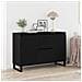 Credenza Nero Rovere 104x35x70 cm Legno Ingegnerizzato - Foto miniatura 2