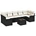 Set Divano da Giardino 8 pcs Nero, Crema 55 x 55 x 37 cm - Foto miniatura 1
