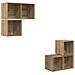 Set mobile TV 4 pz Rovere artigianale Legno ingegnerizzato - Foto miniatura 1