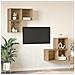Set mobile TV 4 pz Rovere artigianale Legno ingegnerizzato - Foto miniatura 4