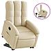 Poltrona Alzapersona Reclinabile Crema in Tessuto - Foto miniatura 1