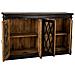 Credenza In Legno E Vetro Artigianale Nero 170x40x100 - Foto miniatura 3