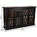 Credenza In Legno E Vetro Artigianale Nero 170x40x100 - Foto miniatura 5