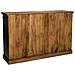 Credenza In Legno E Vetro Artigianale Nero 170x40x100 - Foto miniatura 6