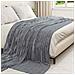 Coperte da Pile 6 pcs Grigio scuro 270 x 240 cm Panno - Foto miniatura 3