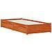 Struttura del letto 3 pcs Marrone cerato Legno di pino - Foto miniatura 3
