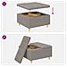 Pouf contenitore con cuscino Talpa 80 x 80 x 45 cm Tessuto - Foto miniatura 9