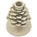 Portacandele Dune Pigna Piccolo In Ferro Crema A Forma Di Pigna — Ø 9,5 X H 11,5 Cm - Foto miniatura 2