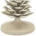 Portacandele Dune Pigna Piccolo In Ferro Crema A Forma Di Pigna — Ø 9,5 X H 11,5 Cm - Foto miniatura 3