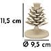 Portacandele Dune Pigna Piccolo In Ferro Crema A Forma Di Pigna — Ø 9,5 X H 11,5 Cm - Foto miniatura 6
