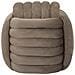 Pouf Softy In Velluto Grigio — 45×45×45 Cm - Foto miniatura 1