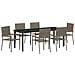 Set da Pranzo per Giardino con cuscino 7 pcs Grigio polyrattan - Foto miniatura 1