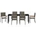 Set da Pranzo per Giardino con cuscino 7 pcs Grigio polyrattan - Foto miniatura 7