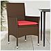 Sedie da Giardino con Cuscini 2 pz Marroni in Polyrattan - Foto miniatura 2