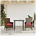 Sedie da Giardino con Cuscini 2 pz Marroni in Polyrattan - Foto miniatura 3