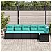 Set Divano da Giardino con archiviazione 6 pcs Nero polyrattan - Foto miniatura 3