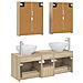 Set di mobili per il bagno 5 pcs Rovere Sonoma - Foto miniatura 8