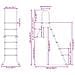 Scala per piscina parzialmente interrata 222 x 128 cm 5-Gradino - Foto miniatura 7