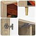Mobile TV BONN 102 x 33 x 50 cm Sonoma Legno ingegnerizzato - Foto miniatura 6