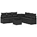 Set di divani 8 pz Nero Rattan sintetico e Acciaio - Foto miniatura 1