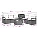 Set di divani 8 pz Nero Rattan sintetico e Acciaio - Foto miniatura 5