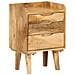 Comodino In Legno Massello Di Mango 40x30x59,5 Cm - Foto miniatura 1