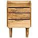 Comodino In Legno Massello Di Mango 40x30x59,5 Cm - Foto miniatura 3