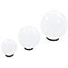 Set Lampade A Led Sferiche 3 Pz In Pmma 20/30/40cm - Foto miniatura 6