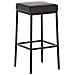 Sgabello Bar Montreal Imbottito In Similpelle I Sgabello Panchetto Design Cucina O Bar Telaio 4 Gambe I Sgabello Bancone H 85 CM Marrone Base: Metallo Nero - Foto miniatura 1